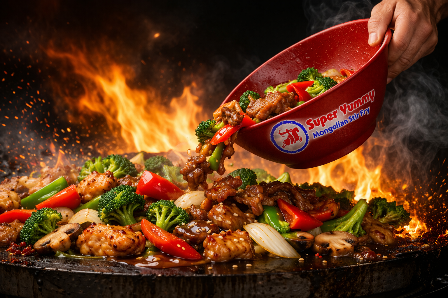 Drop off your bowl to stir-fry